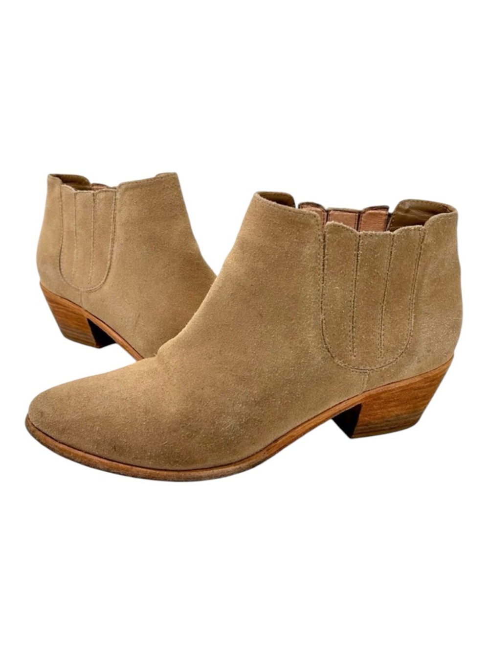 Joie Beige Suede Leather Barlow Western Booties size 40 EU / 9 US